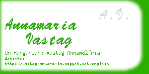 annamaria vastag business card